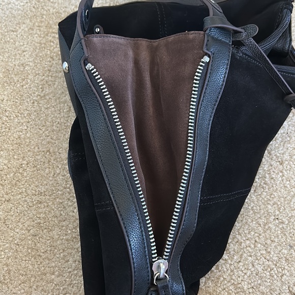 Tignanello Black Suede Shoulder Bag NWT - Picture 11 of 14